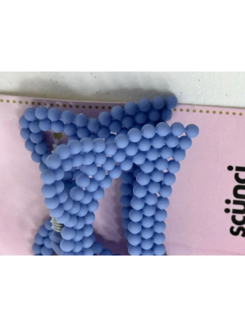 Scunci Blue Bubble Claw Hair Clip Large Matte Beaded New